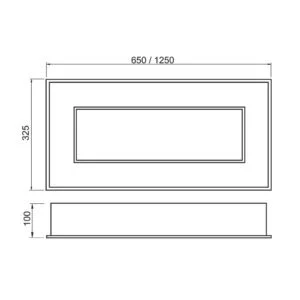 Embutido Usina Cherry Retangular 4L T8 600mm 325X632X100mm 4543/65