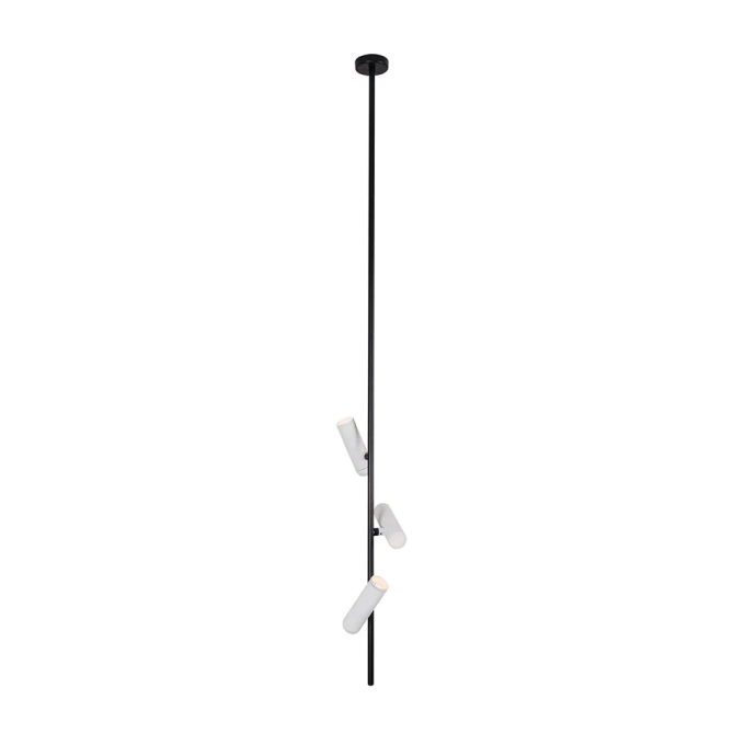 Pendente Usina Dallas Haste Fixa Vertical por Leo Shehtman 3L MR16 Ø125X1250mm 50075/3