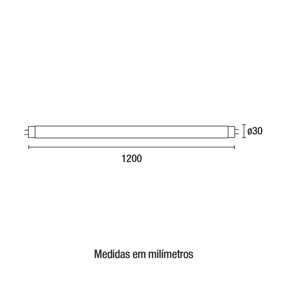 Lâmpada Blumenau Tubular Vidro 18 watts 6500K  1850 Lumens IP20 Ø30x1200mm 04187016
