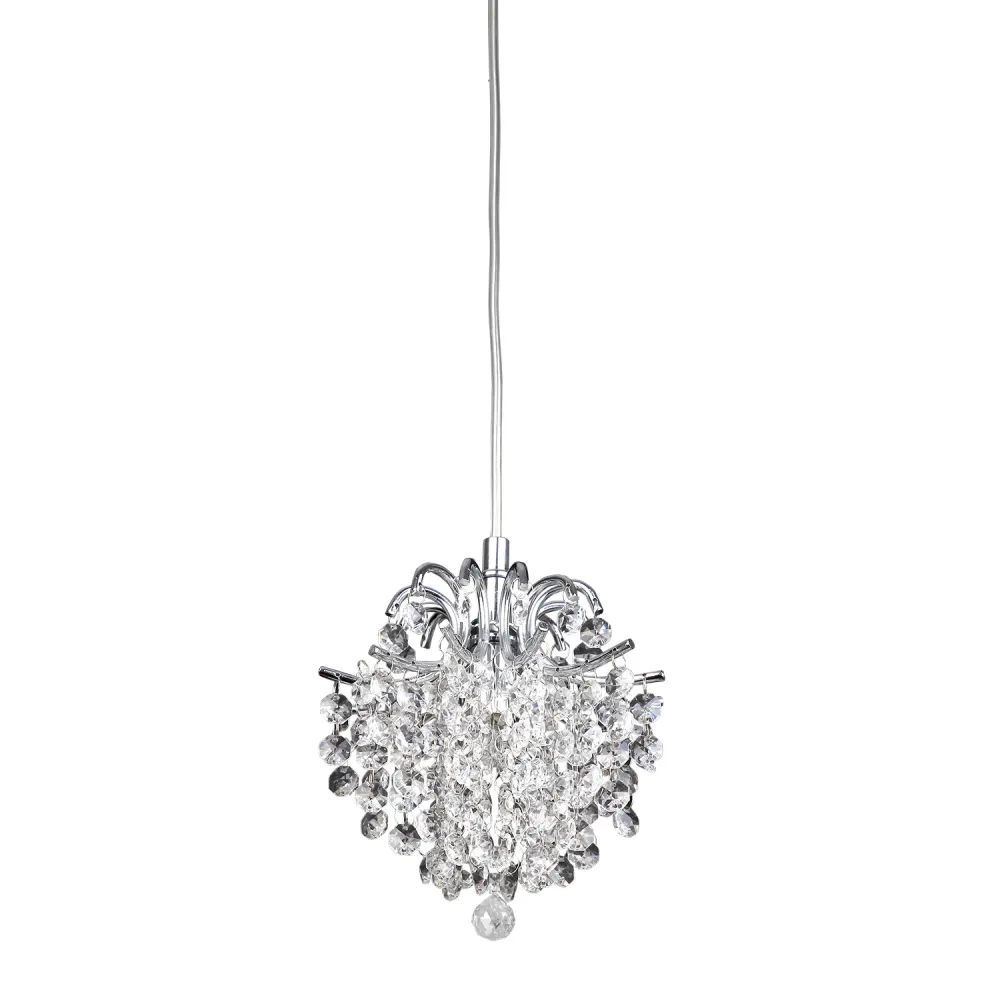 Pendente Bella Fiore Cristal Transparente 1L G9 Ø160x180mm HU2106