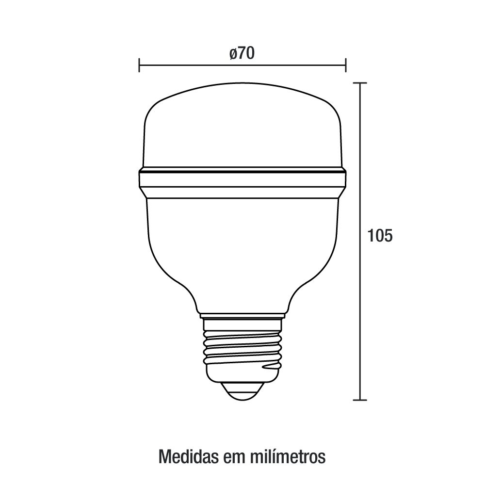 Lâmpada Blumenau Bulbo 30 watts 3000K IP20 Ø70x105mm 03307013
