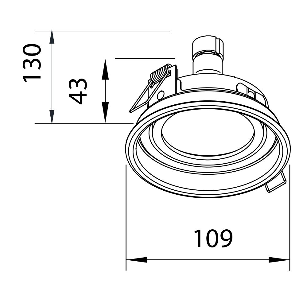 Embutido Micro Borda Newline Imo Redondo 1L PAR20 Ø109x130mm SIN70221
