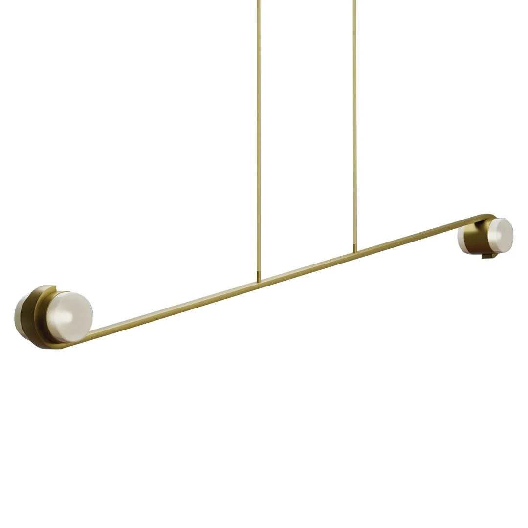 Pendente Usina Bello Curva Superior/Inferior 28 watts 3000K 1400X100X210mm 52090 By Tiago Curioni