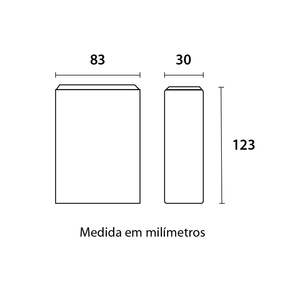 Arandela Blumenau Mince 4 watts Preta 6500K IP65 Bivolt 123x83x30mm 20456016