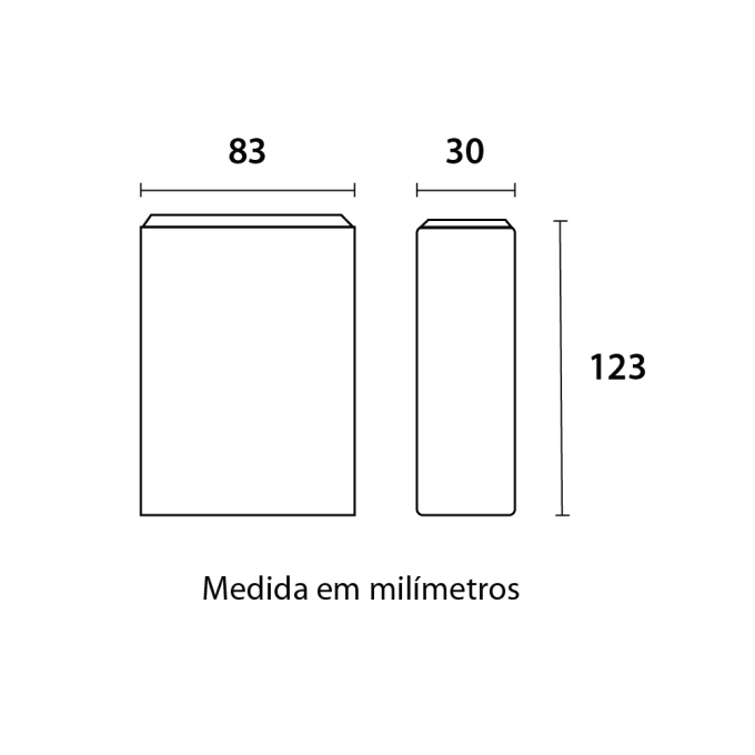 Arandela Blumenau Mince 4 watts Branca 6500K IP65 Bivolt 123x83x30mm 20456011