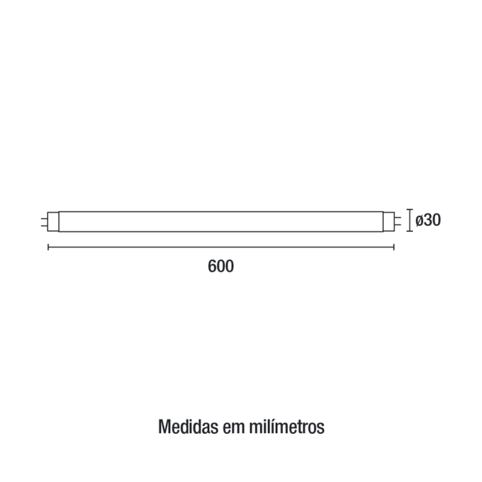Lâmpada Blumenau Tubular Vidro 9 watts 3000K 900 Lumens IP20 Ø30x600mm 04097013
