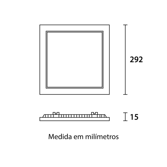 Painel Embutir Blumenau Quadrado Tech 24 watts 6500K 292x292x15mm 80466004