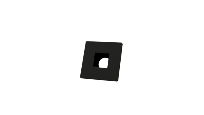 Embutido Moon Olho de Moscou MR11 Quadrado ABS Preto 1061430