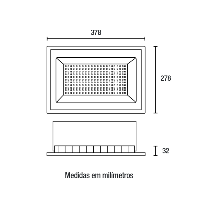 Refletor Led Blumenau PRO 300 watts 6500K IP66 Alumínio Bivolt 79300600