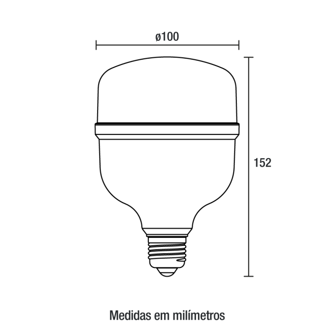 Lâmpada Blumenau Bulbo 50 watts 6500K IP20 Ø100x152mm 03507016
