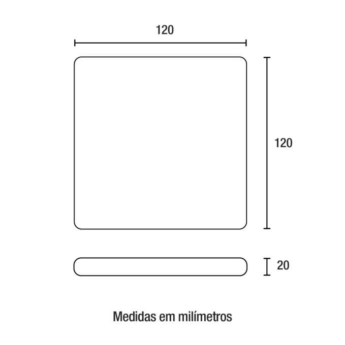 Painel LED Embutir/Sobrepor Blumenau Frameless 17 watts 4100K Branco 120x20x120mm Bivolt 84724104
