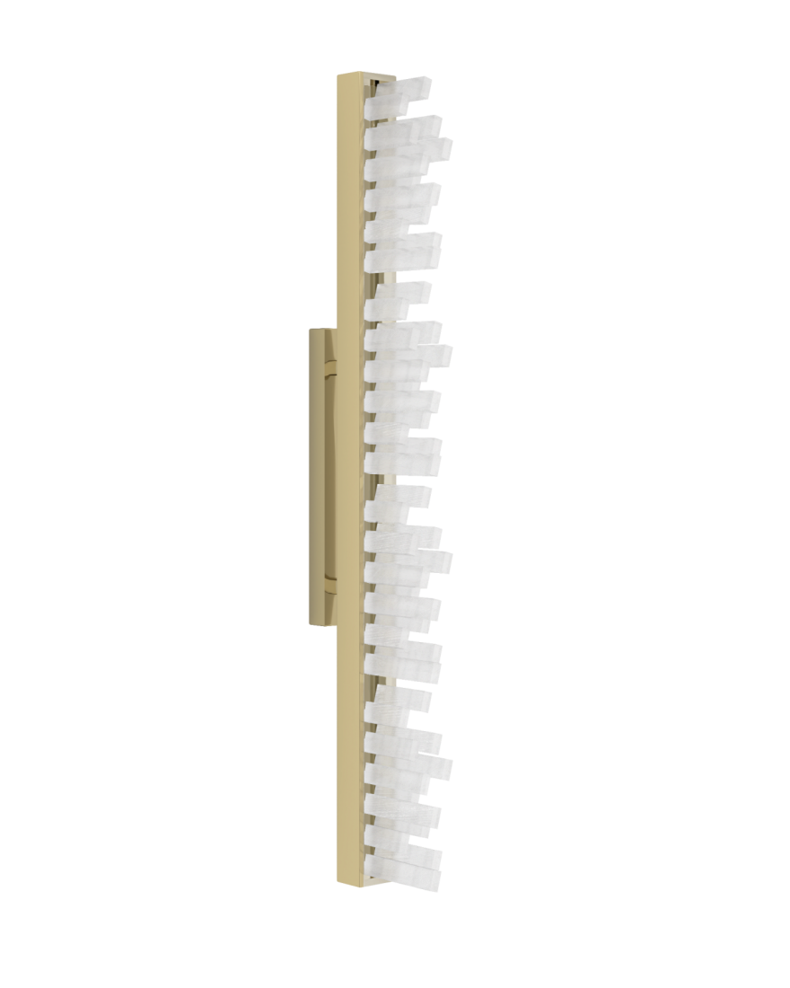 Arandela Dna Lustres Kaleo Felsen Linear Cristal de Rocha 25 watts 2700K 800mm ROCHA-ARA-SL-LIN80