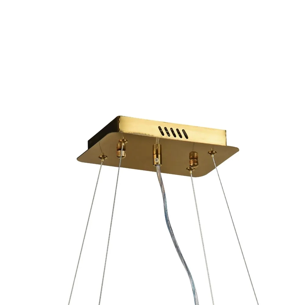 Pendente Bella Nexia Vidro e Metal Dourado 12L G9 350x1000x280mm BC004