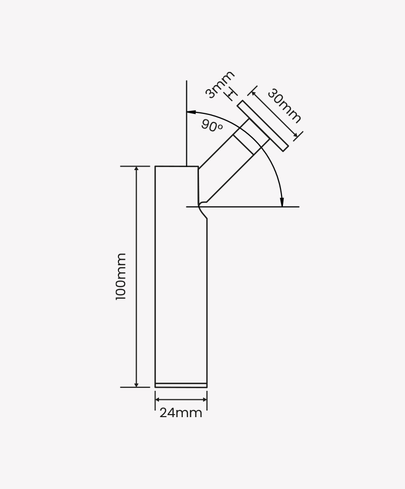 Spot Direcional Opus LED Lapiz 4,5 watts 24° IP65 Preto 2700K 250 Lúmens Ø24x100mm OPS 89023