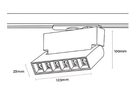 Módulo Articulado para Trilho Alpertone Vision 6 watts 4000K 43° Branco Bivolt 23x123x100mm 011148
