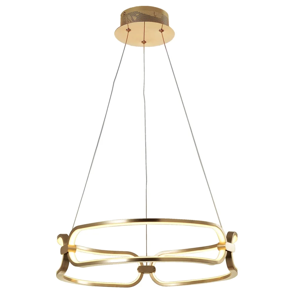 Pendente Bella Lumina Dourado 37 watts 3000K Ø450x100mm BB006G