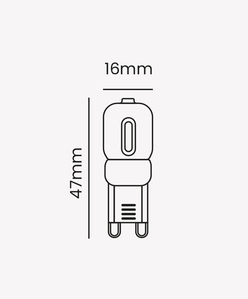 Lâmpada Halopin G9 Opus LED 2 watts 3000K 127V OPS 34522 