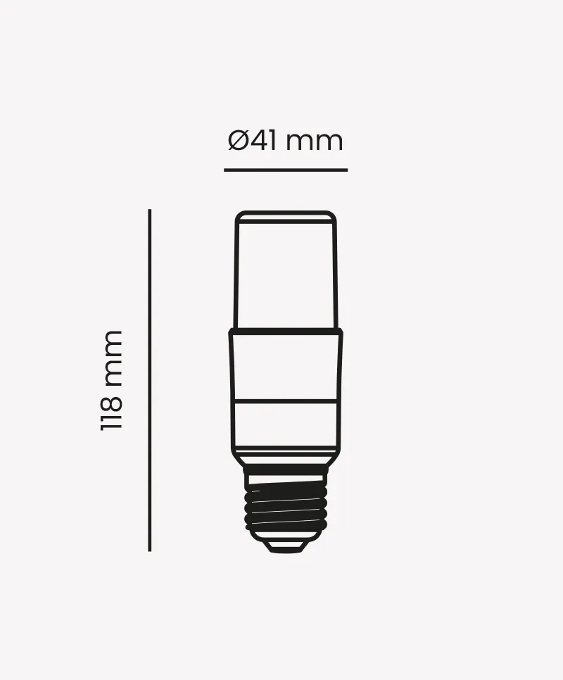 Lâmpada Opus T40 3000K 8 watts Dimerizável 127V E27 Ø41x118mm OPS 87661