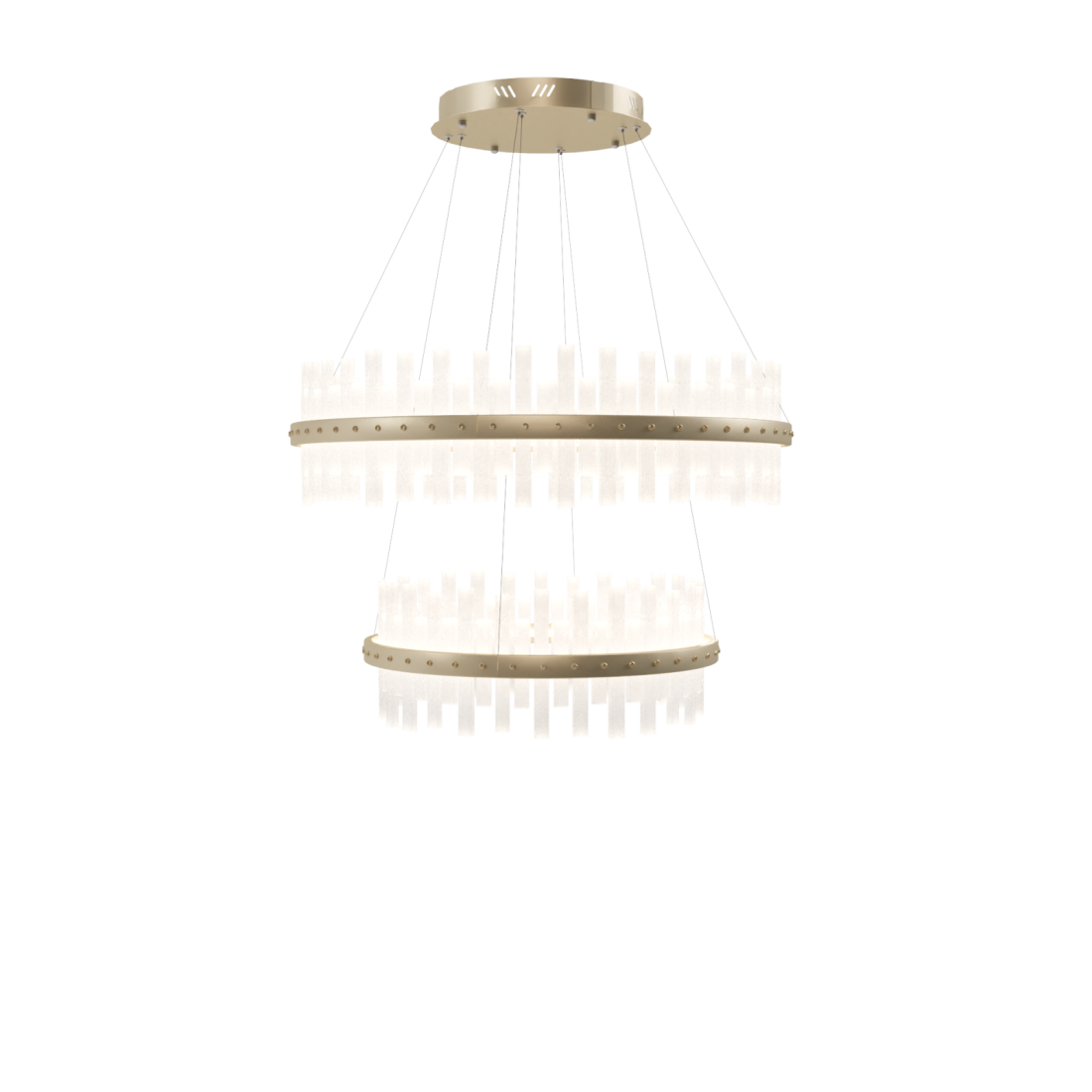 Pendente Dna Lustres Siena Felsen Cristal de Rocha 133 watts Ø800/Ø600mm ROCHA-SIENA-I-80-2