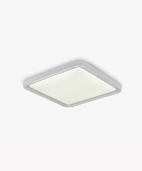 Plafon Opus Fusion Branco 45 watts 3000K - 6500K Bivolt 490x490x70mm OPS 89085 

