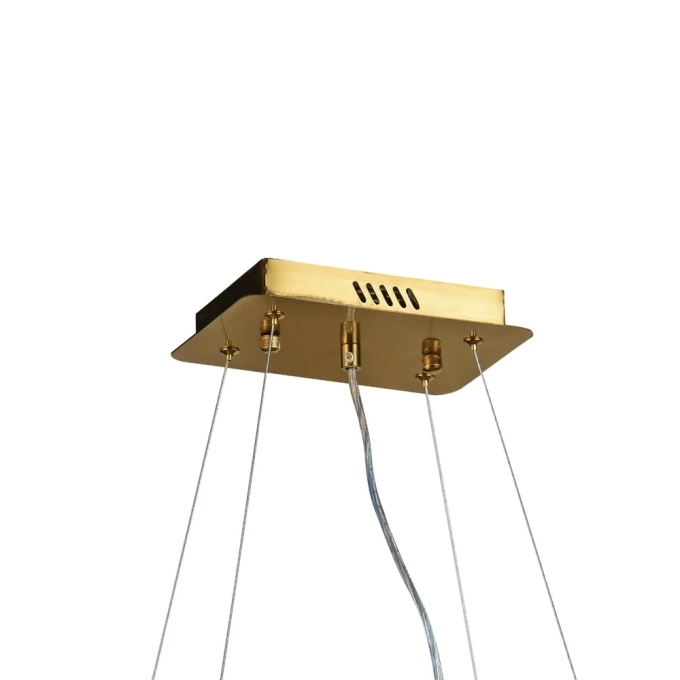 Pendente Bella Nexia Vidro e Metal Dourado 12L G9 350x1000x280mm BC004