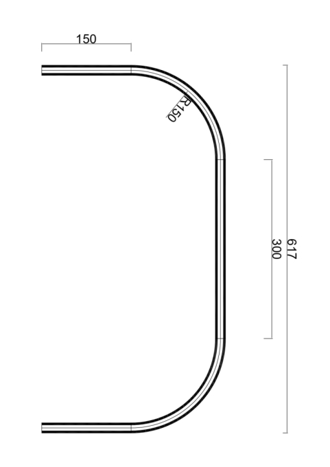 Curva para Trilho Magnético Onyx Alpertone U R150 Branco 48V IP20 011440