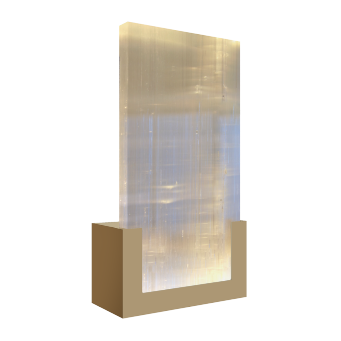Arandela Dna Lustres Felsen Cristal de Rocha 2 watts 2700K 100x200mm ROCHA-ARA-PL-RET