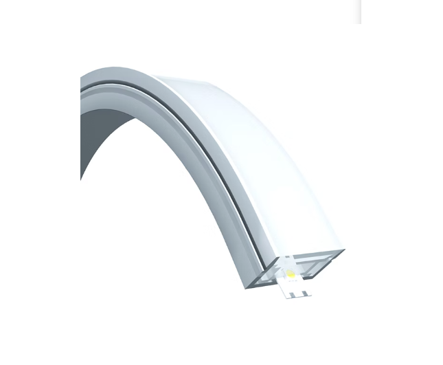 Perfil Sobrepor Alpertone Flexível Curva Vertical Branco 30x20mm (Venda por Metro) 0260