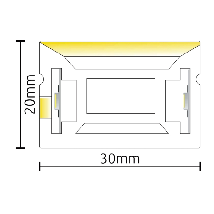 Perfil Sobrepor Alpertone Flexível Curva Vertical 14,4 watts 4000k 24V IP65 Branco 30x20mm (Venda por Metro) 0260-4