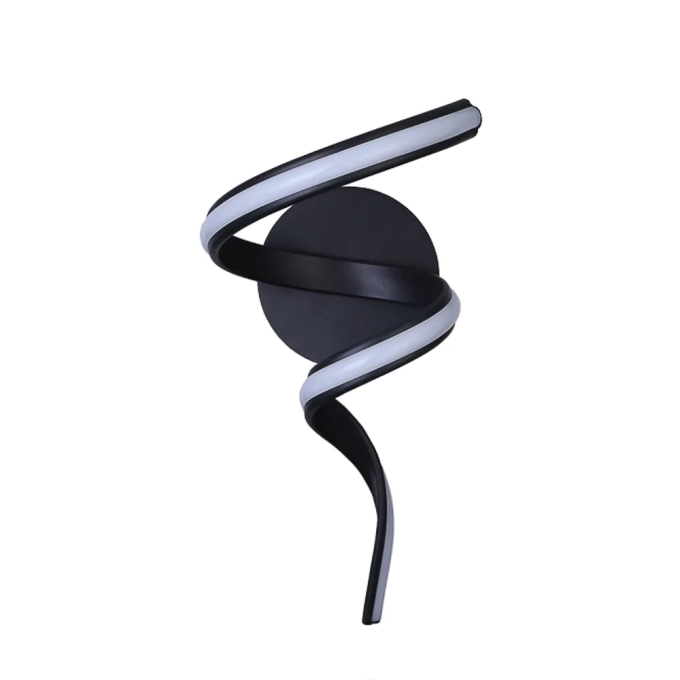 Arandela Bella Fluire Metal Preto 12 Watts 3000K 200x300x400mm RE007B