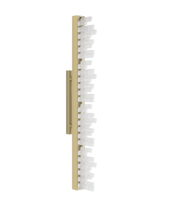 Arandela Dna Lustres Kaleo Felsen Linear Cristal de Rocha 30 watts 2700K 1000mm  ROCHA-ARA-SL-LIN100