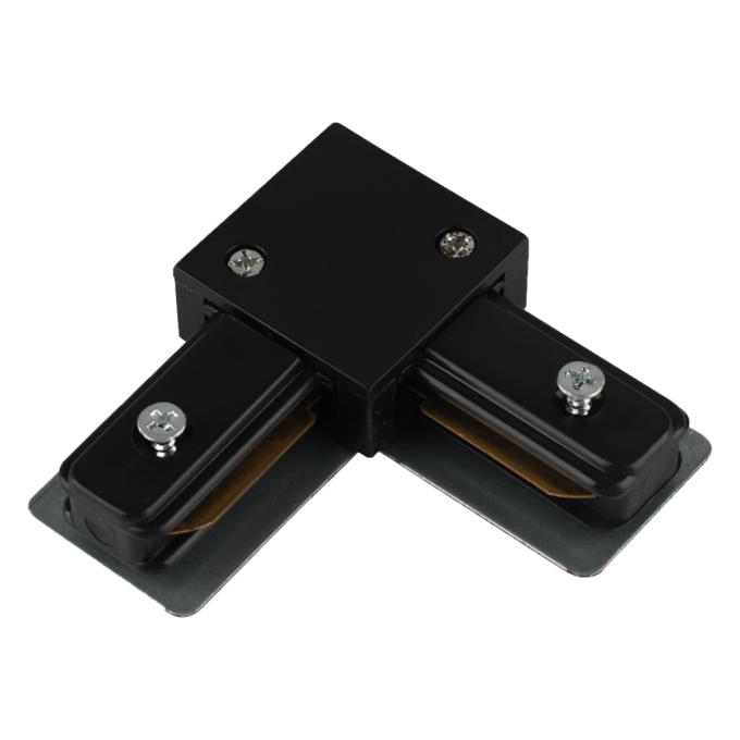 Conector L de Embutir Alpertone para Trilho Vision Preto 0522
