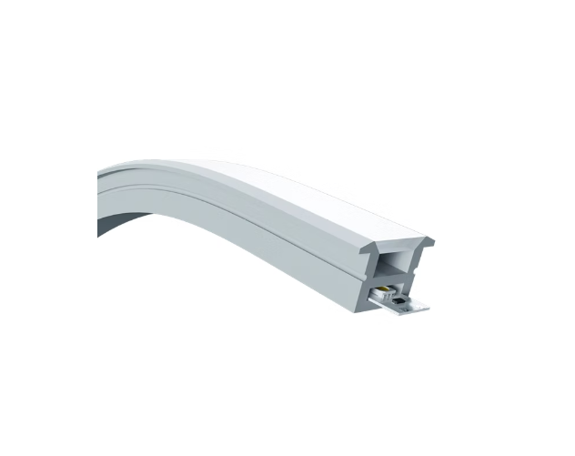 Perfil de Embutir Alpertone Flexível com Aba Curva Vertical Branco 18x12mm (Venda por Metro) 0266