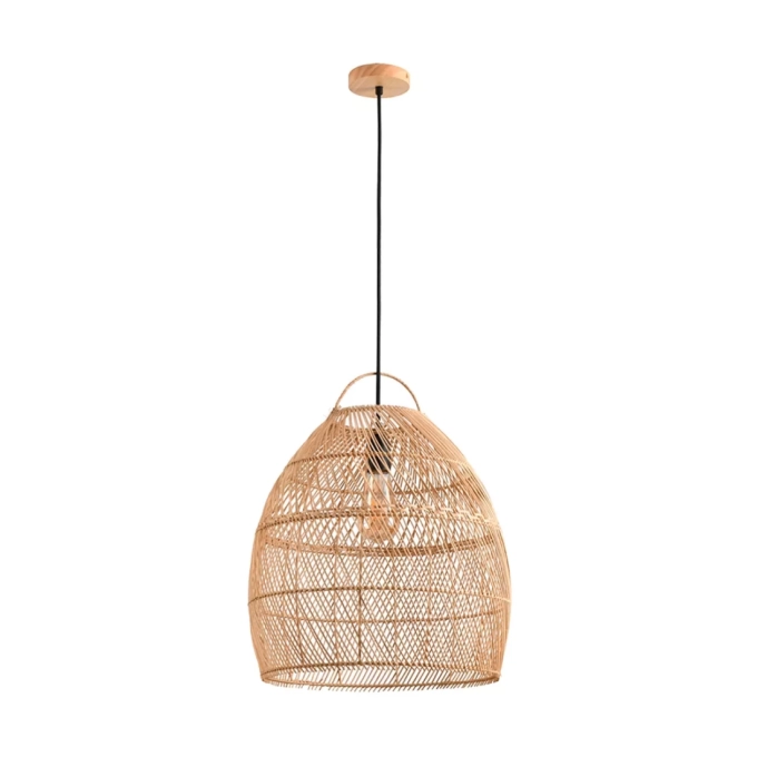 Pendente Skylight Ôtaki Rattan 1L E27 Ø400x400mm Cabo 3 metros SKY-4060