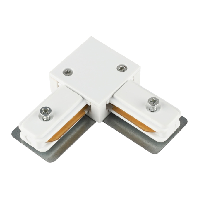 Conector L de Embutir Alpertone para Trilho Vision Branco 0525