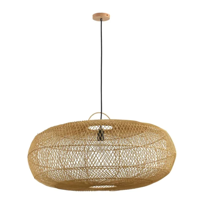 Pendente Skylight Ôtaki Rattan 1L E27 Ø800mm Cabo 3 metros SKY-4046G