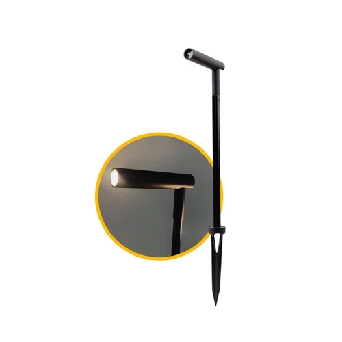 Espeto Opus LED Lapiz 2 watts 24° IP65 Preto 3000K 80 Lúmens Ø16x83x545mm OPS 87999