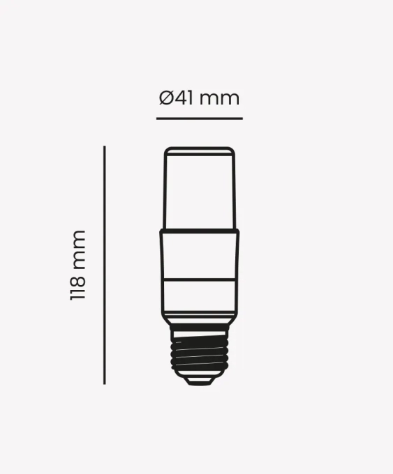 Lâmpada Opus T40 3000K 8 watts Dimerizável 127V E27 Ø41x118mm OPS 87661
