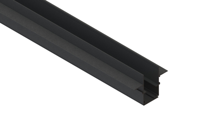 Trilho Magnético Embutir Alpertone Magno 2 Metros Preto 3014