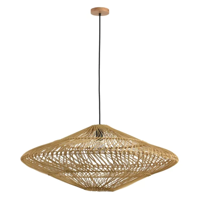 Pendente Skylight Ôtaki Rattan 1L E27 Ø600mm Cabo 3 metros SKY-4045M