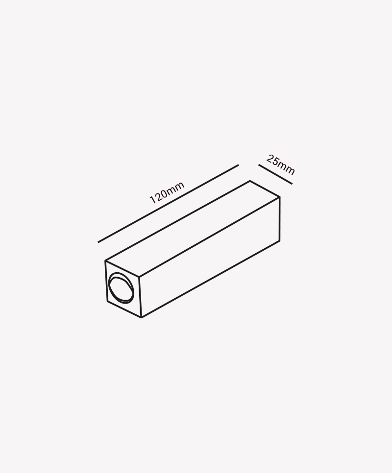Arandela Opus Minima 2x3 watts 3000K 60° Preto 120x25mm OPS 86503




