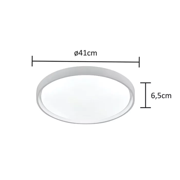 Plafon Hevvy Montana Redondo Branco 24 watts 3000K 4000K E 6000K Ø410mm LY-8762M BC+BC