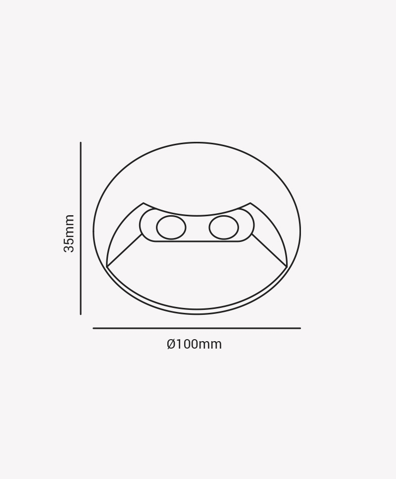 Luminária de Solo Opus Power Trace 2 watts 3000K Preto 60° IP67 Ø100x35mm OPS 84431




