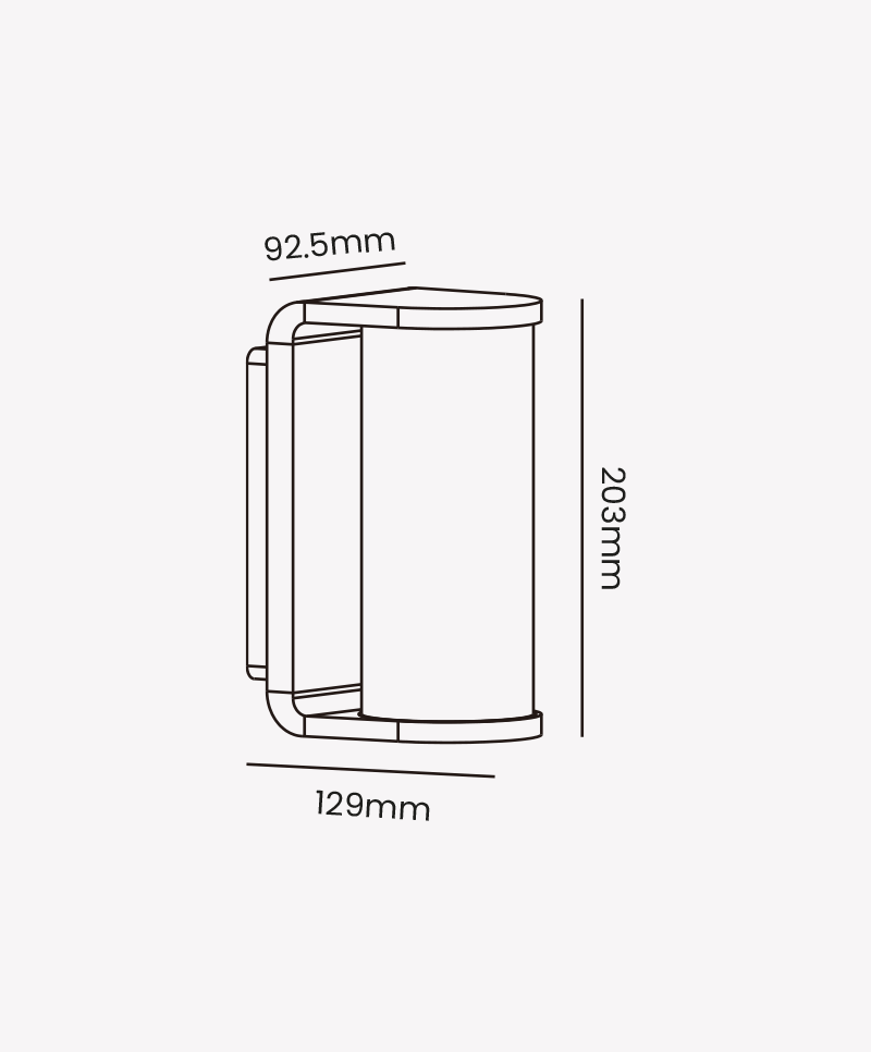 Arandela Opus Kettle 12 watts 3000K 190° IP65 Preto 203x129x92.5mm OPS 34676





