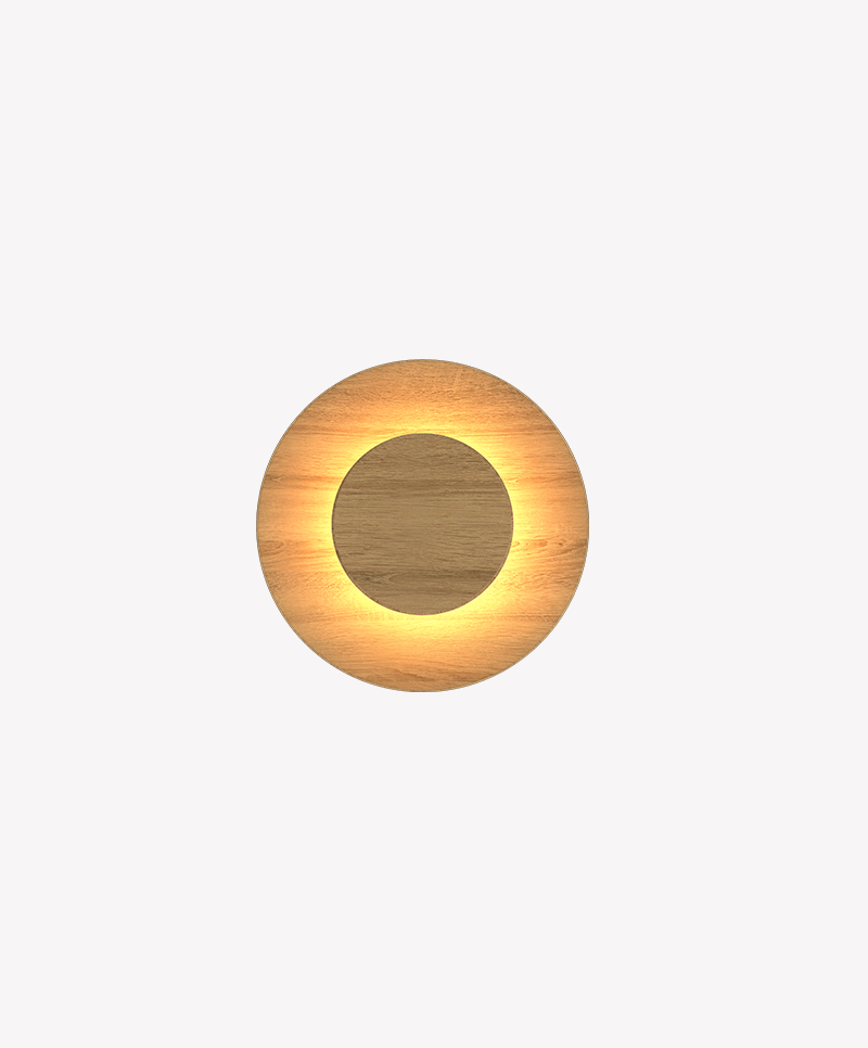 Arandela Opus Eclipse 8 watts 3000K 100° IP65 Madeira 240x240x50mm OPS 35161



