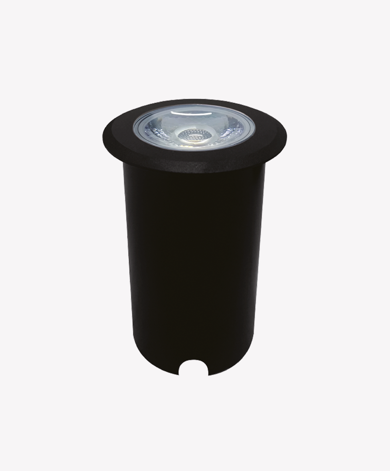 Embutido Solo Opus LED 10 watts 2700K 30° Preto IP67 Ø78x91mm OPS 33600
