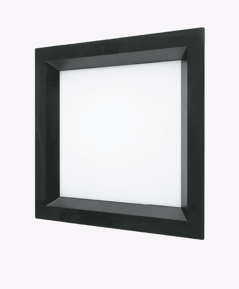 Painel Recuado Embutir ABS Opus LED Preto 400x400mm 36 watts 3000K OPS 87265 