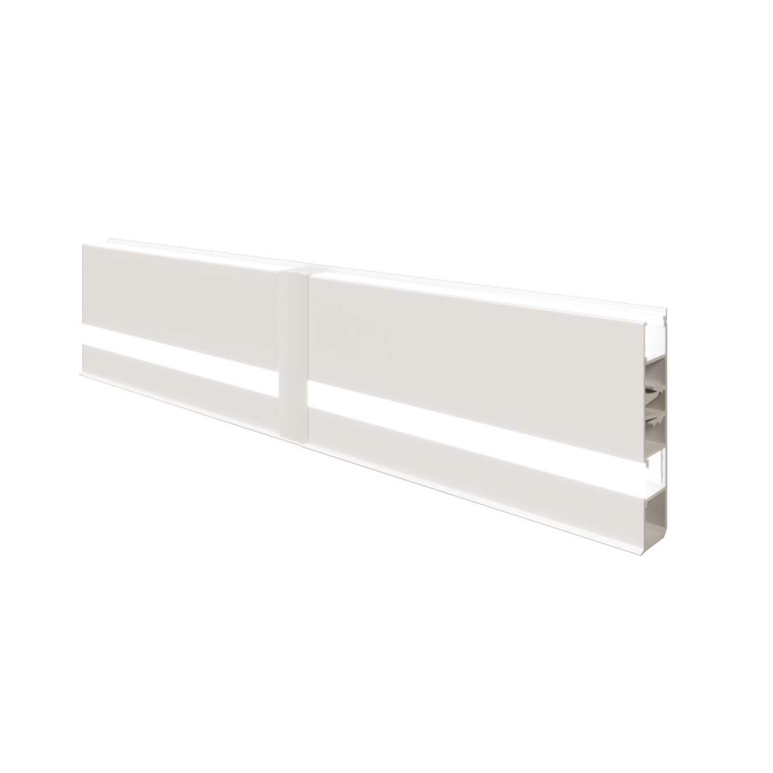 Perfil Alpertone Sobrepor Rodapé Zeta 80x19mm Barra 3 Metros Branco 0501B3
