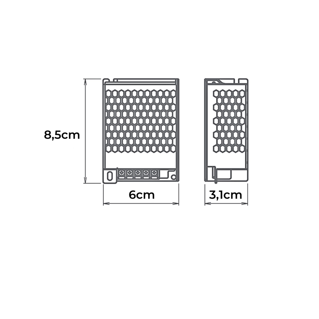 Fonte 12V Stella Colméia 1,6A 20 watts IP20 Bivolt 85x60x30mm STH21891