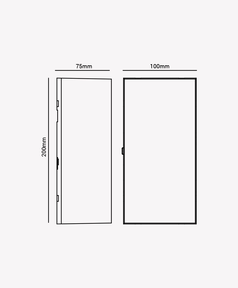 Arandela Opus Kubo 8 watts 3000K 250° IP65 Branco 100x200x75mm OPS 84783